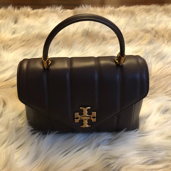 Tory Burch Small Kira Leather Top Handle Satchel in Tempranillo color - Picture 1 of 9